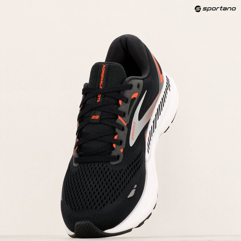 Brooks Adrenaline GTS 23 schwarz/mandarinrot/silber Herren Laufschuhe 9