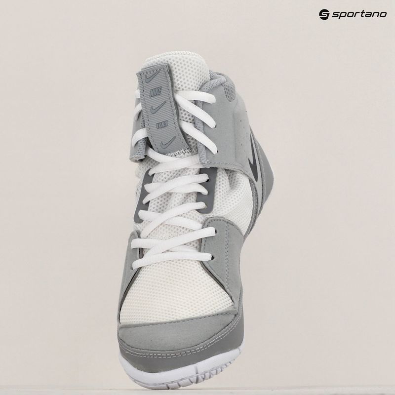 Nike Fury weiß/graue Ringerschuhe 9