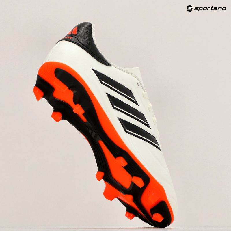 Kinder-Fußballschuhe adidas Copa Pure II Club FxG elfenbein/schwarz/sonnenrot