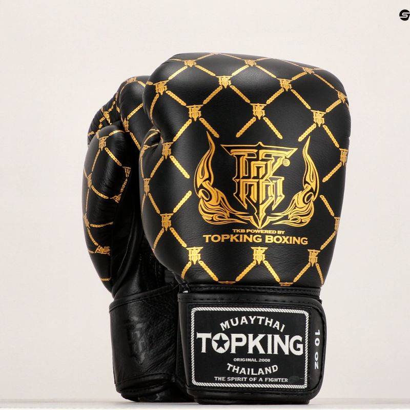 Top King Boxing Chain Handschuhe schwarz/gold 6