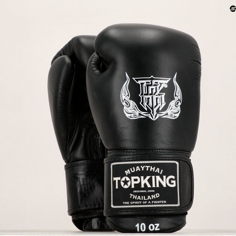 Top King Muay Thai Ultimate schwarze Boxhandschuhe 6