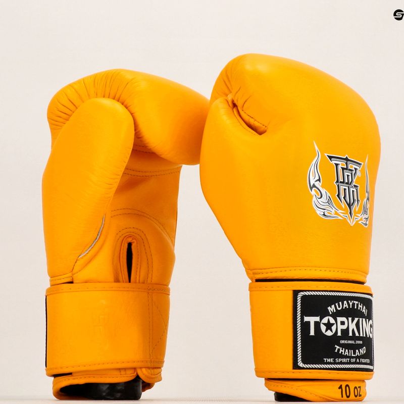 Top King Muay Thai Ultimate gelbe Boxhandschuhe 6