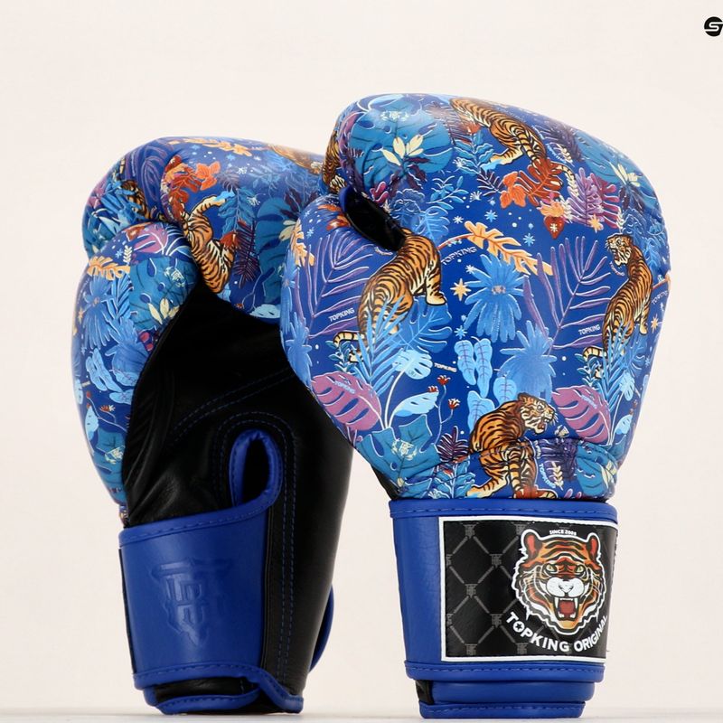 Top King Boxing Wild Tiger schwarz/blaue Boxhandschuhe 6