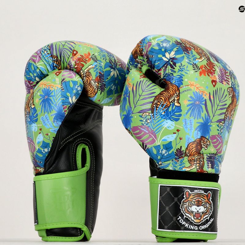 Top King Boxing Wild Tiger schwarz/grün Boxhandschuhe 7