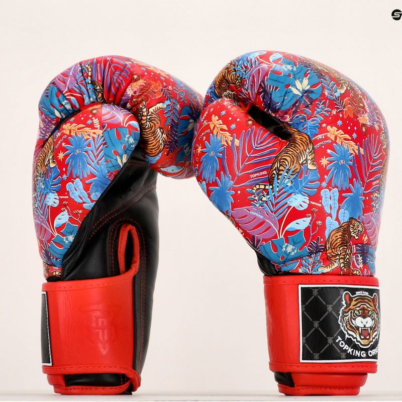 Top King Boxing Wild Tiger schwarz/rot Boxhandschuhe 7