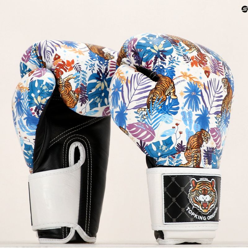 Top King Boxing Wild Tiger schwarz/weiße Boxhandschuhe 7