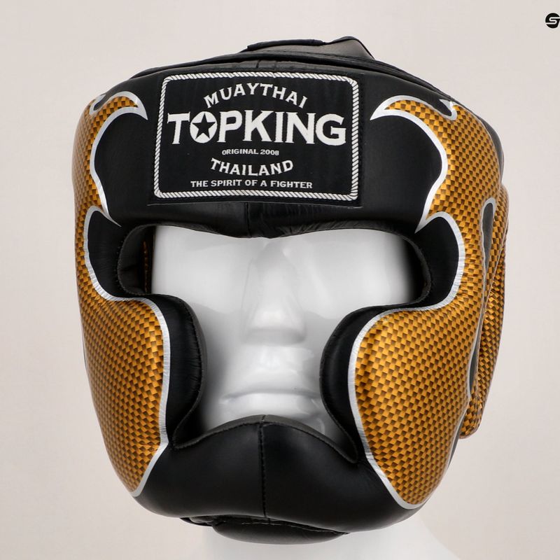 Top King Empower schwarz/goldener Boxhelm 8