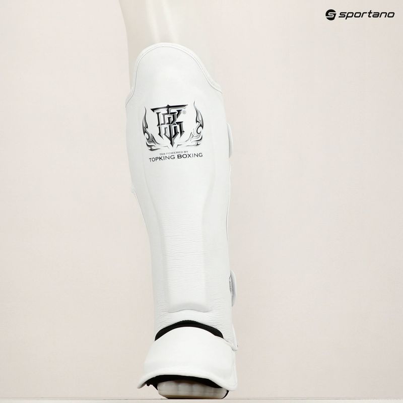 Top King Pro Semi Leder weiß Schienbein- und Fußprotektoren 6