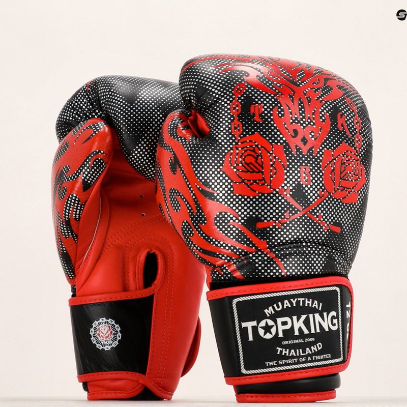 Top King Boxing Dragon rot/schwarze Boxhandschuhe 6