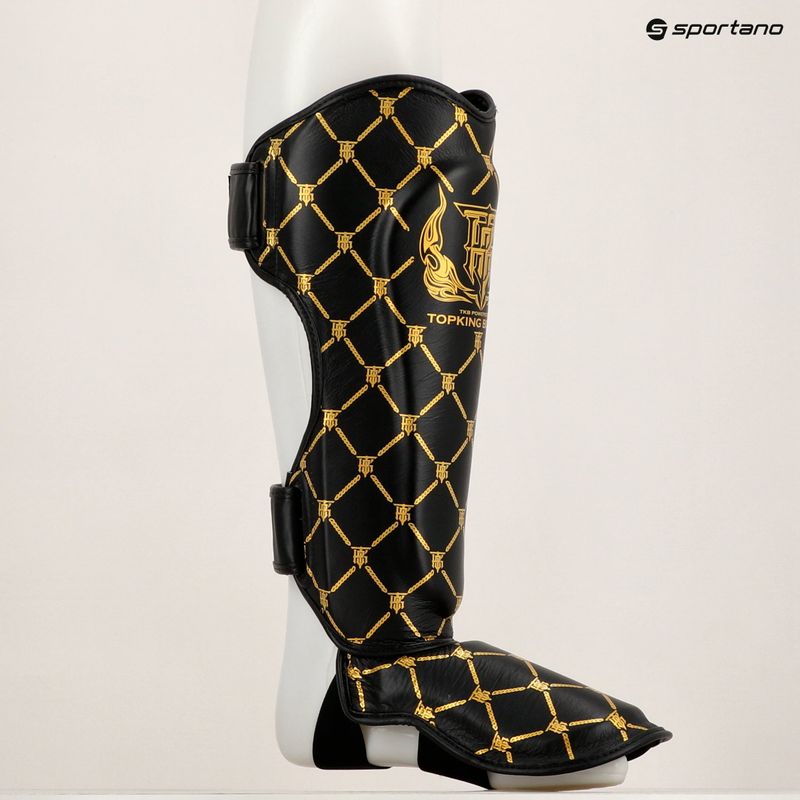 Top King Chain Schienbein- und Fußprotektoren schwarz/gold 6
