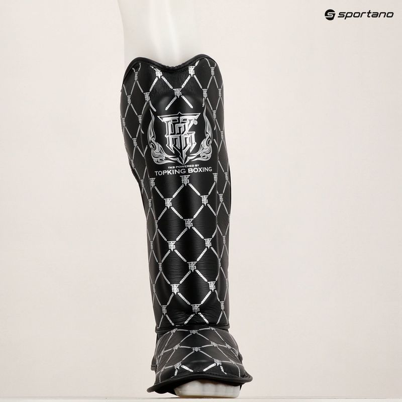 Top King Chain schwarz/silberne Schienbein- und Fußschützer 6