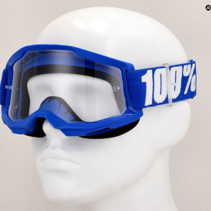 Fahrradbrille für Kinder 100% Strata 2 Junior blau/klar 7