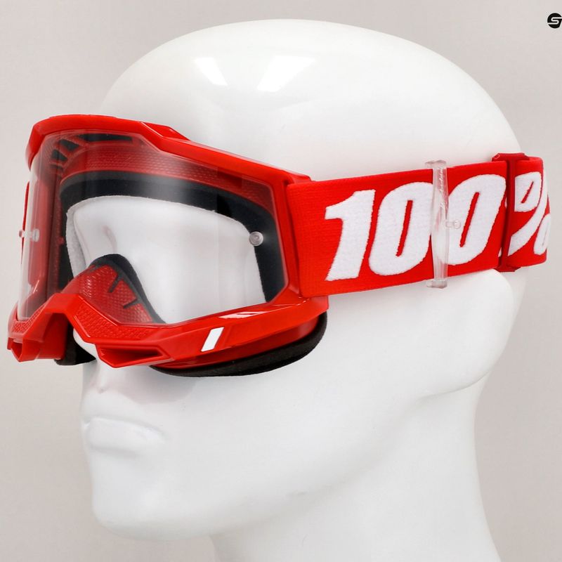 100% Accuri 2 neon/rot/klar Fahrradbrille
