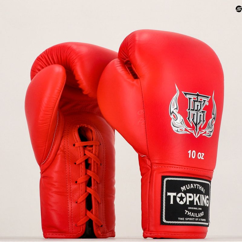 Top King Muay Thai Pro rote Boxhandschuhe 7