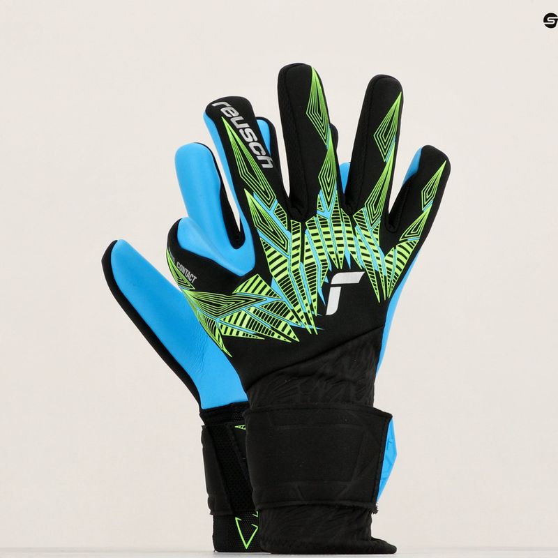 Reusch Pure Contact Torwarthandschuhe Aqua schwarz/fluo lime/aqua 7