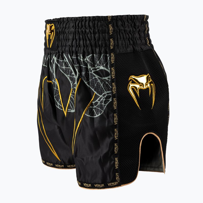 Herren-Trainingsshorts Venum Serpenti Muay Thai black/silver/gold 3