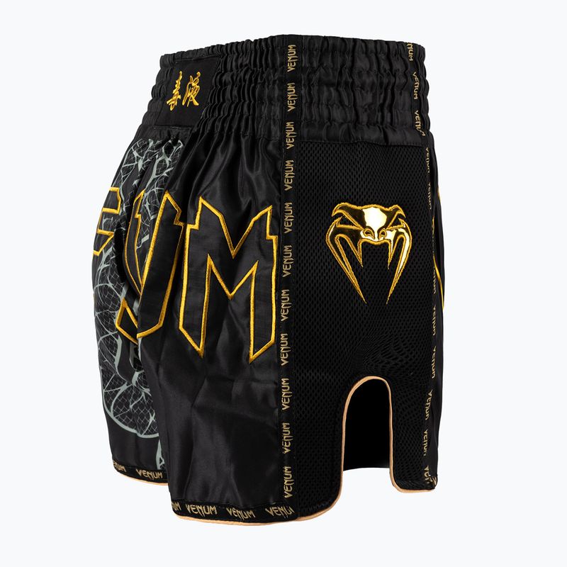 Herren-Trainingsshorts Venum Serpenti Muay Thai black/silver/gold 4