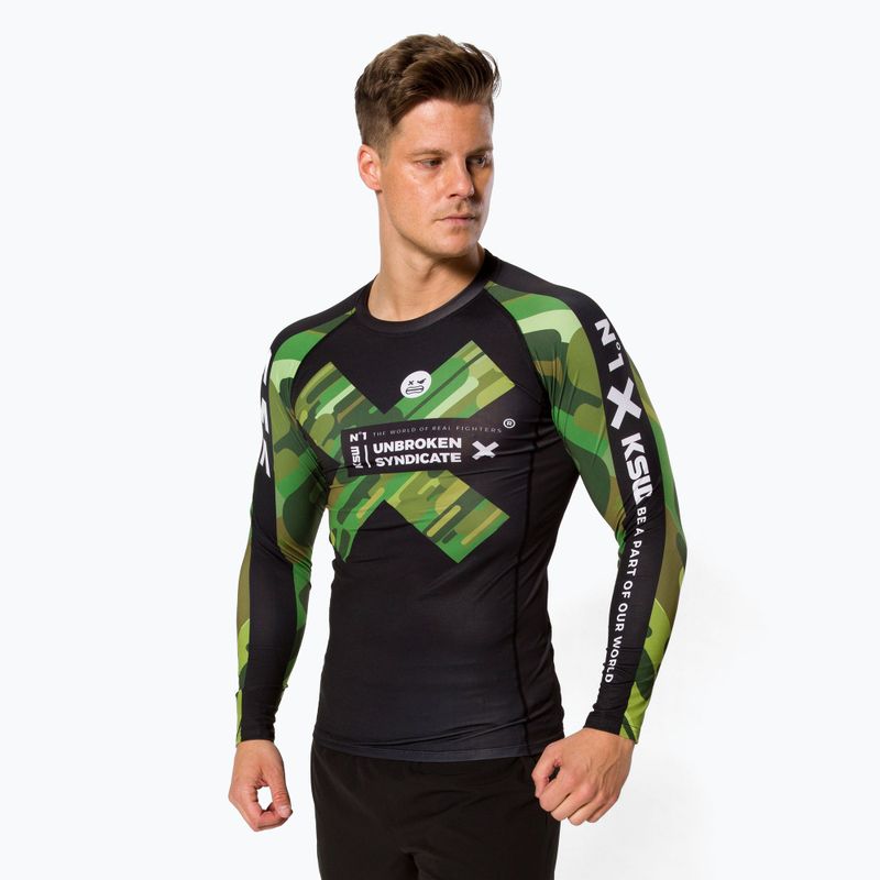 Herren KSW Camo LS Rashguard schwarz