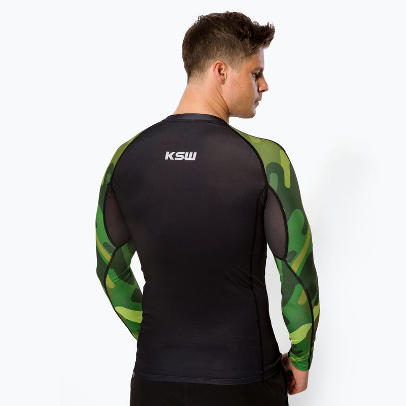 Herren KSW Camo LS Rashguard schwarz 3