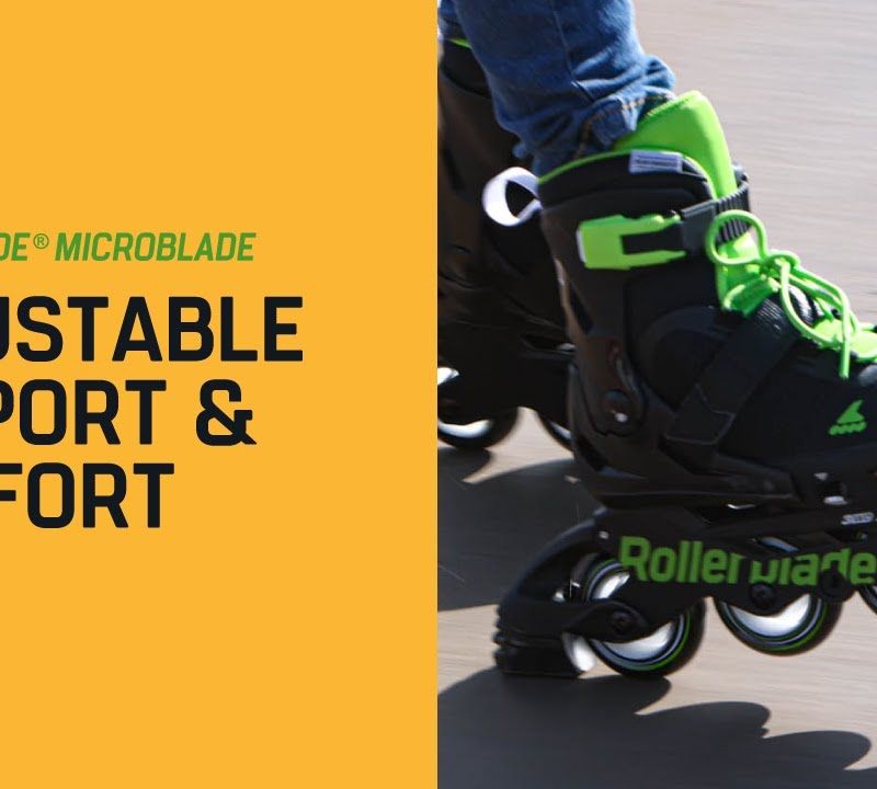 Rollerblade Microblade Kinder Rollschuhe schwarz und gelb 7101700215 10