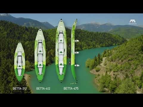 Aqua Marina Recreational Kayak grün Betta-475 3-Personen 15'7″ aufblasbares Kajak 17