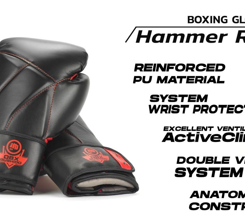 DBX BUSHIDO "Hammer - Rot" Muay Thai Boxhandschuhe schwarz/rot 20