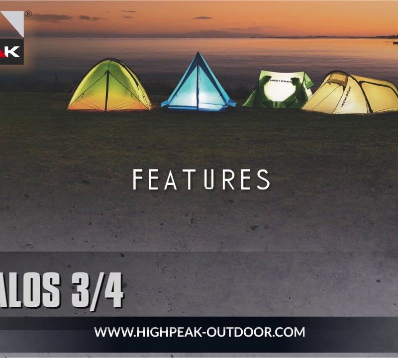 High Peak Talos grau-grünes 4-Personen-Campingzelt 11510 11