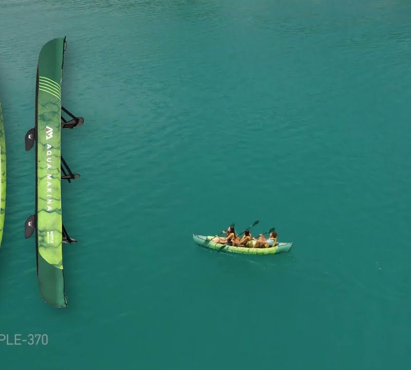 Aqua Marina Recreational Canoe grün Ripple-370 3-Personen aufblasbares 12'2  Kajak 21