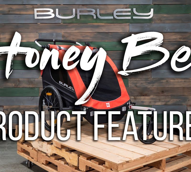 Burley Honey Bee roter zweisitziger Fahrradanhänger BU-949209 16