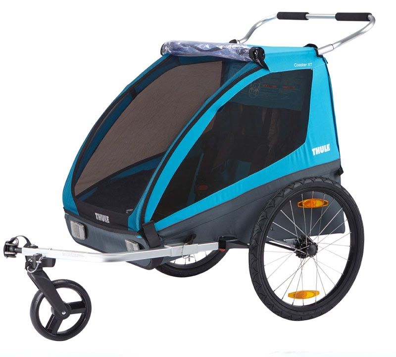 Thule Coaster XT Fahrradanhänger+Kinderwagen blau 10101806 12