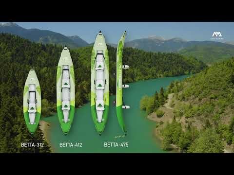 Aqua Marina Recreational Kayak grün Betta-412 2-Personen 13'6″ aufblasbares Kajak 17