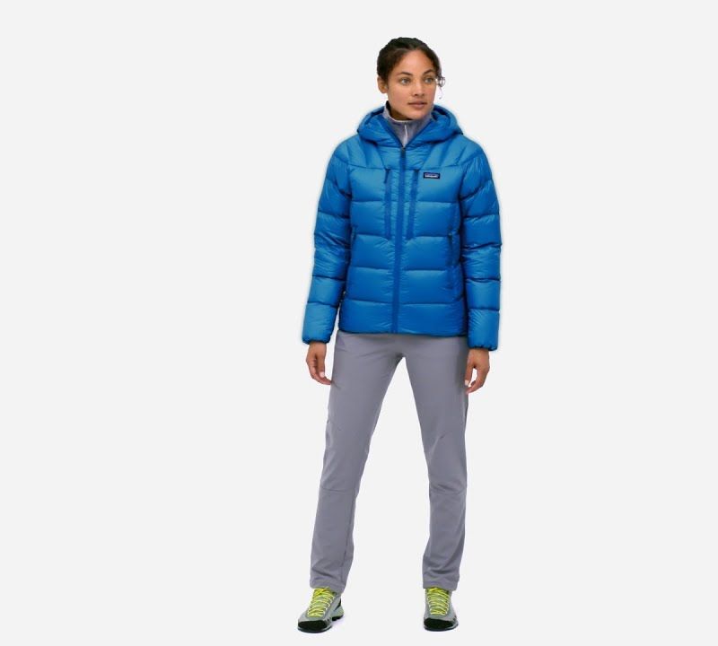 Patagonia Damen Daunenjacke Fitz Roy Down Hoody lagom blau 8