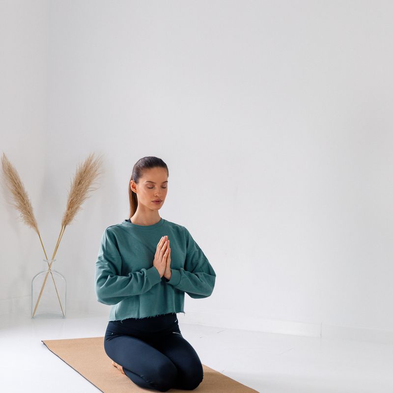 XTREXO Yoga-Matte TPE-Kork 6 mm schwarz YM-C01C 8