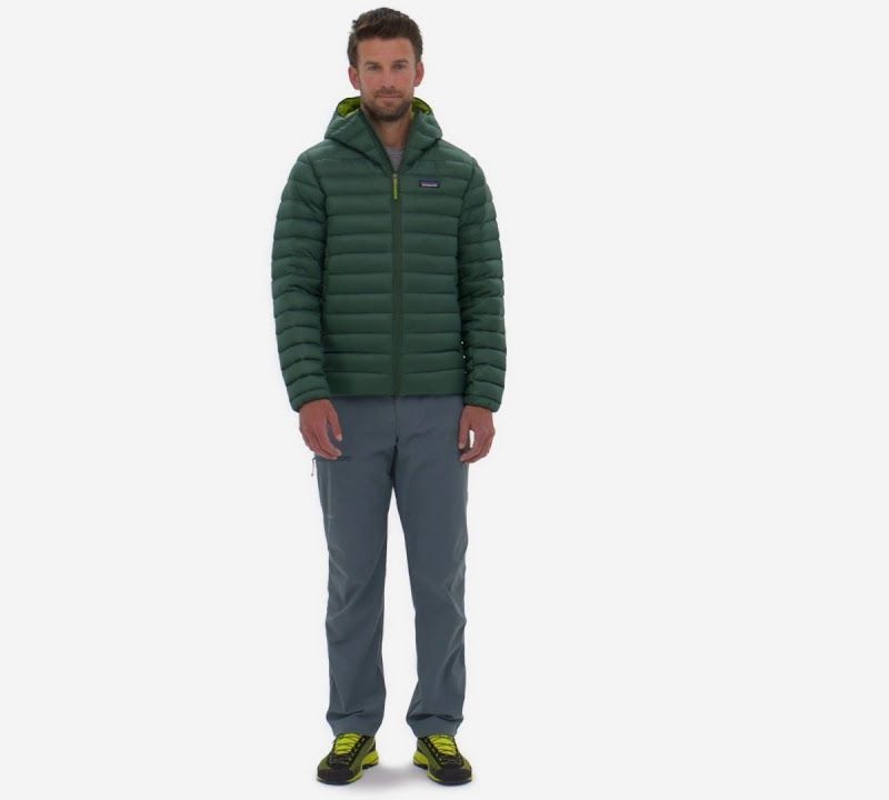 Herren Patagonia Daunenpullover Hoody basin grün 10