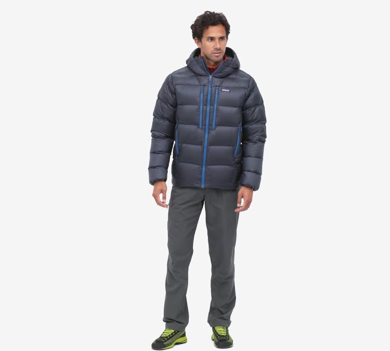 Patagonia Herren Daunenjacke Fitz Roy Down Hoody Passage blau 10