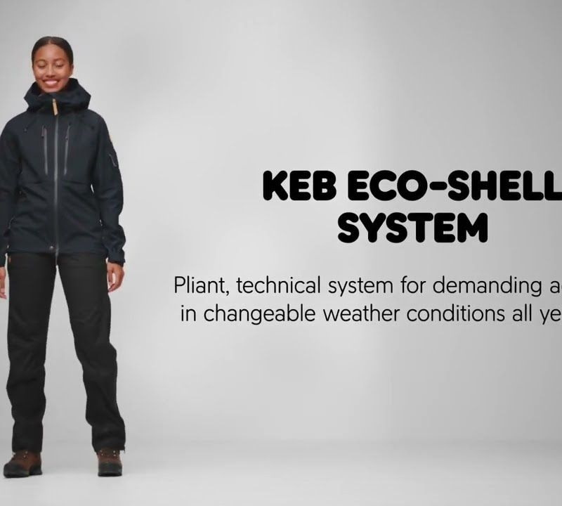 Herren Fjällräven Keb Eco-Shell Regenjacke grün F82411 11