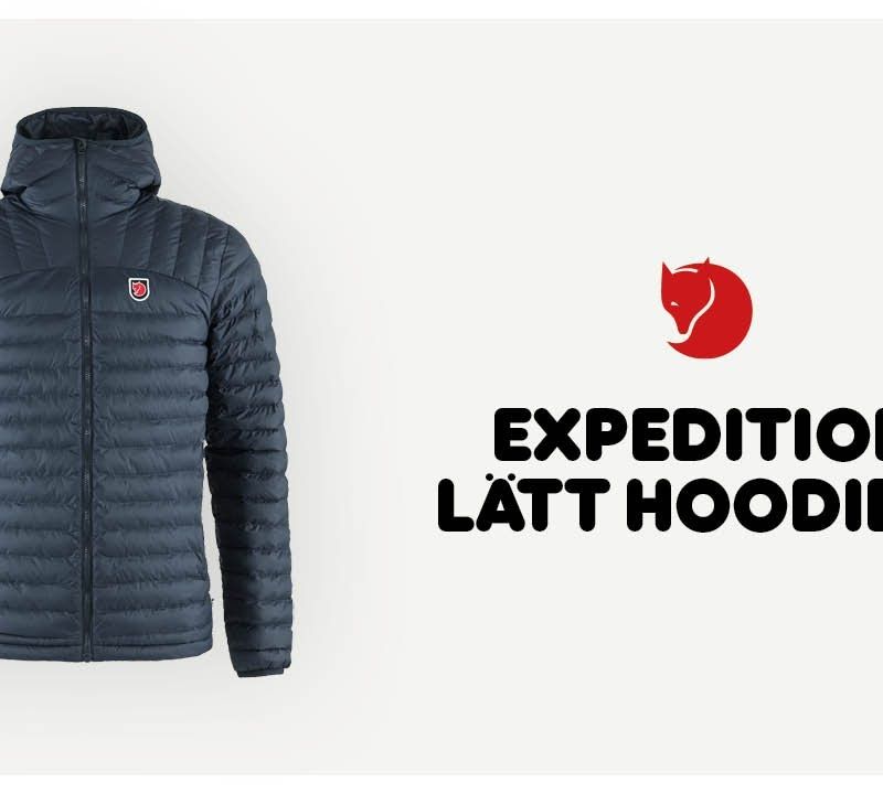 Herren Fjällräven Expedition Latt Hoodie Daunenjacke schwarz F86119 4