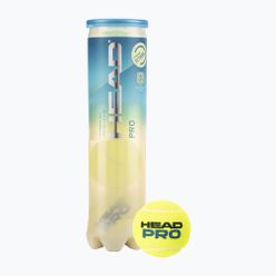 HEAD Pro Tennisbälle 4 Stück gelb 571604