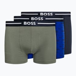 Hugo Boss Trunk Bold Design Herren Boxershorts 3 Paar blau/schwarz/grün 50490027-466
