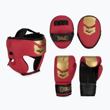 Everlast Prospect 2 Boxset Helm + Schilde + Handschuhe rot/gold
