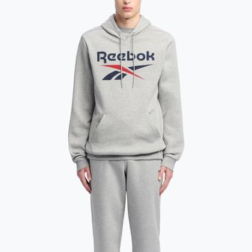 Hoodie Sweatshirt Herren Reebok Identity Big Logo Fleece Hoodie medium grey heater/vector navy/vector red