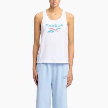 Shirt Damen Reebok Identity Big Logo Tank white/coral/blue