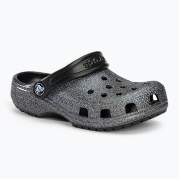Crocs Classic Glitter Clog schwarz Kinder-Flip-Flops
