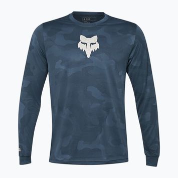 Herren Radfahren Longsleeve Fox Racing Ranger Tru Dri dunkel Vintage blau