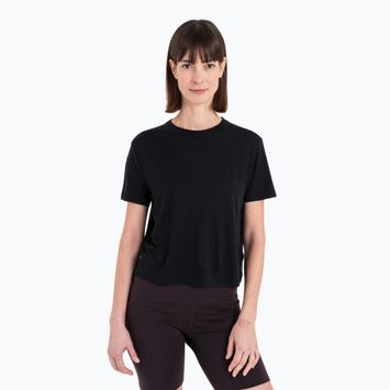 Trekking Shirt Damen icebreaker Merino 150 Tech Lite III SS Crop Tee black