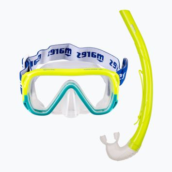 Mares Combo Keewee Junior Kinderschnorchelset gelb/auqa/klar