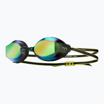 Schwimmbrille TYR Blackops 140 Ev Racing Mirrored fluo green/black