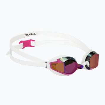 Schwimmbrille TYR Stealth-X Performance Mirrored pink/white