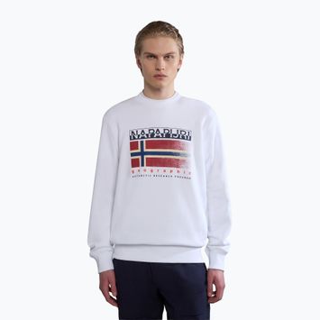 Herren Napapijri B-Kreis C hellweißes Sweatshirt