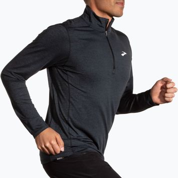 Men's Brooks Dash 1/2 Zip 2.0 htr schwarz Lauf Sweatshirt